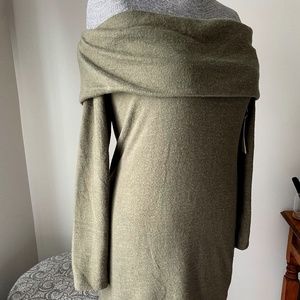 Stella Tweed Sweater dress- off shoulder. Size XL